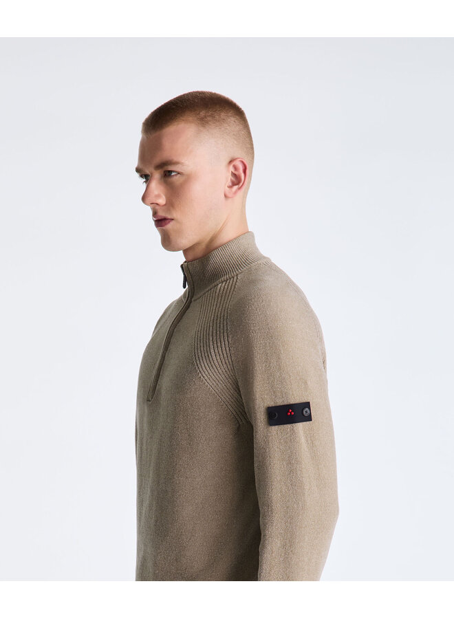 Peuterey Crivelli half zip sweater beige
