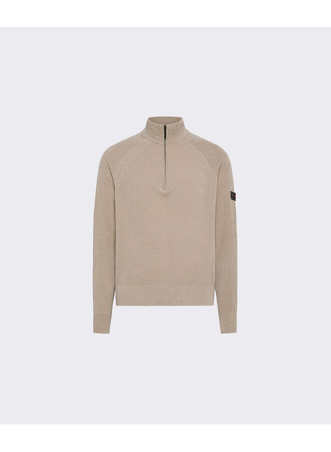 Peuterey Crivelli half zip sweater beige