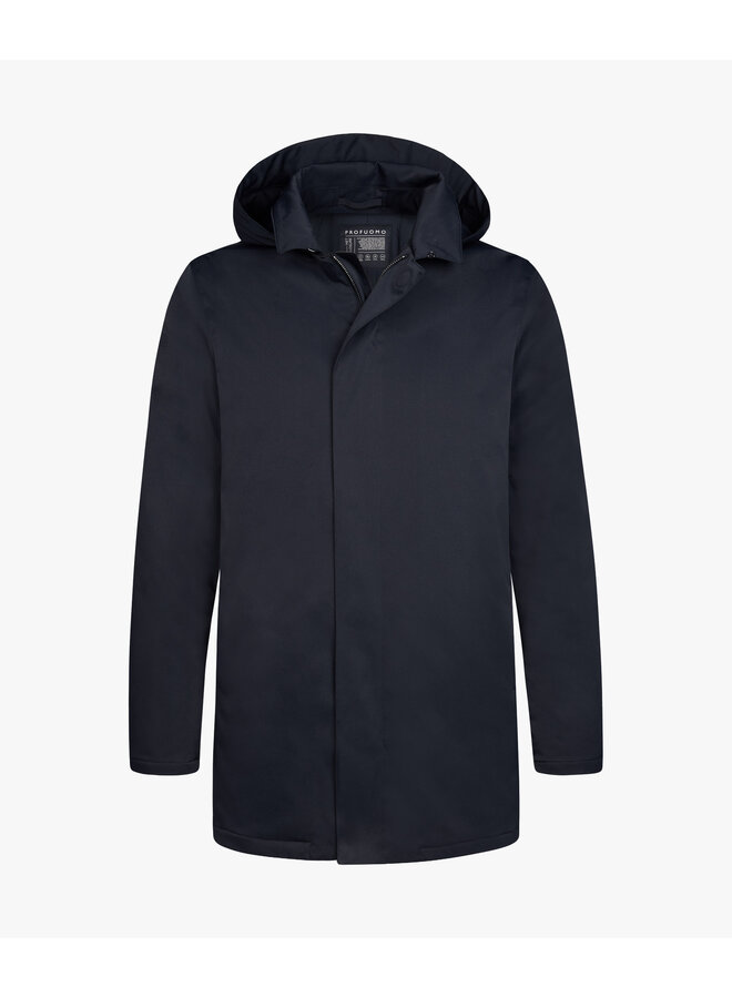 Profuomo magnetclose winterjas donkerblauw