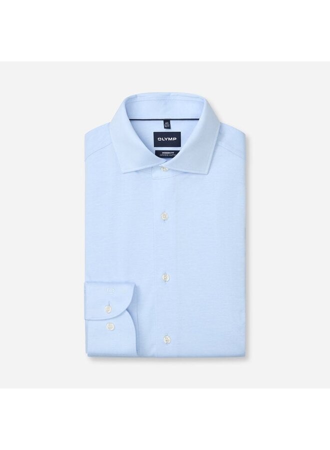 Olymp shirt Japanese knitted modern fit blue