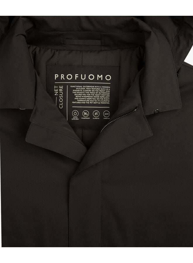 Profuomo magnetclose winterjas donkerbruin
