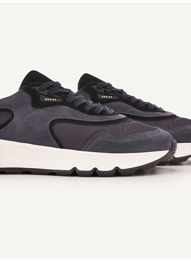 Nubikk Luca Noa Sneaker voor heren Blauw Zwart Suède