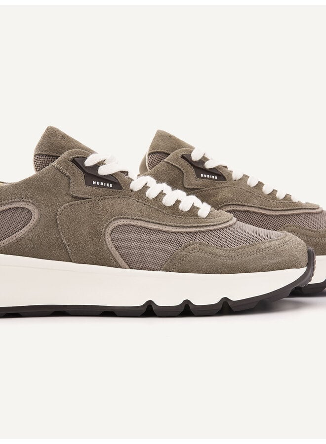 Nubikk Luca Noa Sneaker voor heren Groene Suède