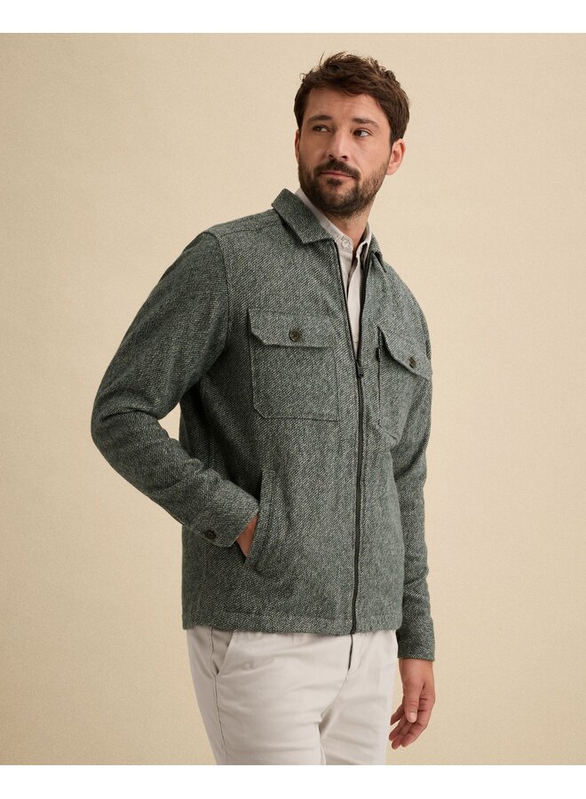 Vanguard overshirt brushed mouline groen