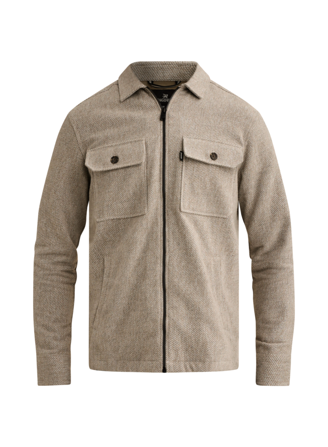 Vanguard overshirt brushed mouline beige