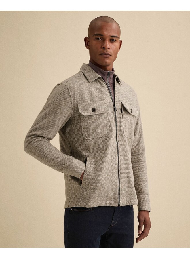Vanguard overshirt brushed mouline beige