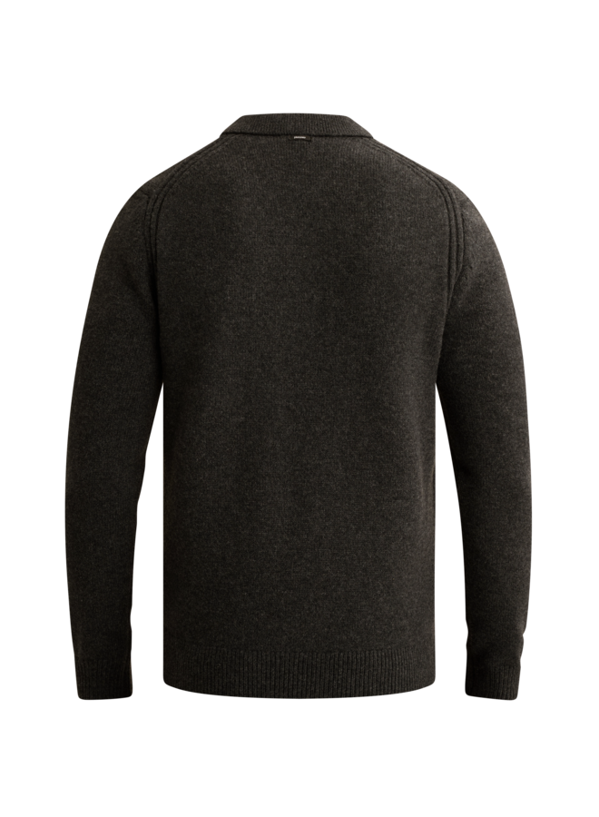 Vanguard pullover met polokraag antraciet