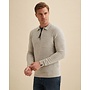 Vanguard pullover met polokraag taupe
