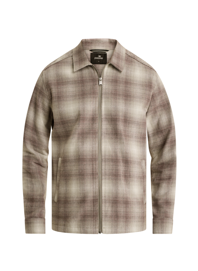Overshirt in een ruit beige