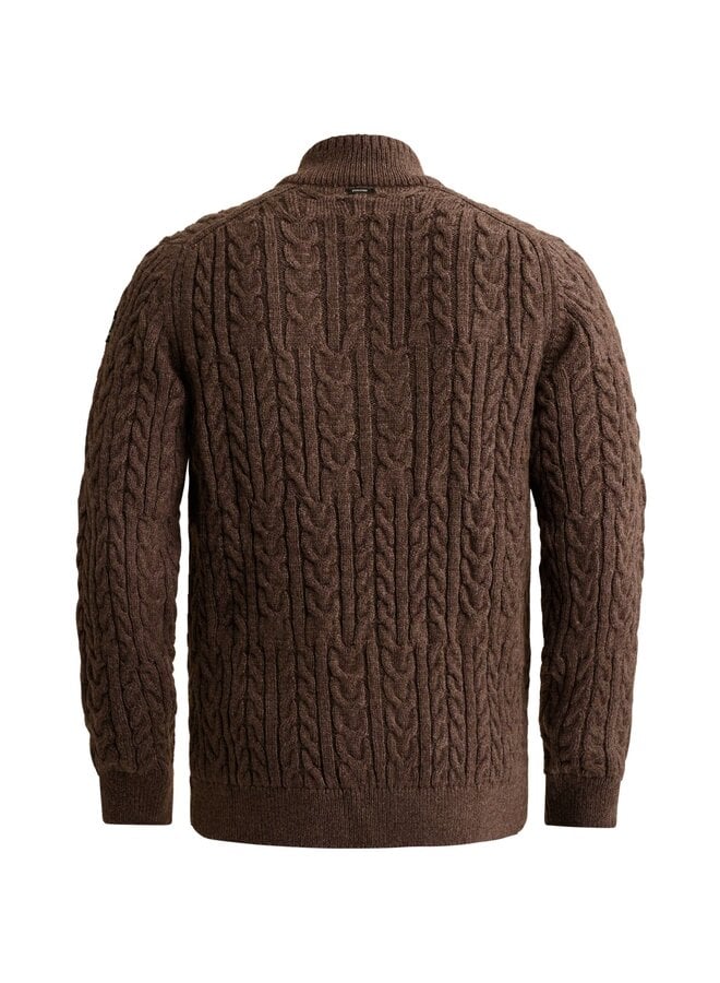 Vanguard pullover half zip kabel mauve