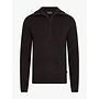 Cavallaro Sanmori half zip pullover dark brown