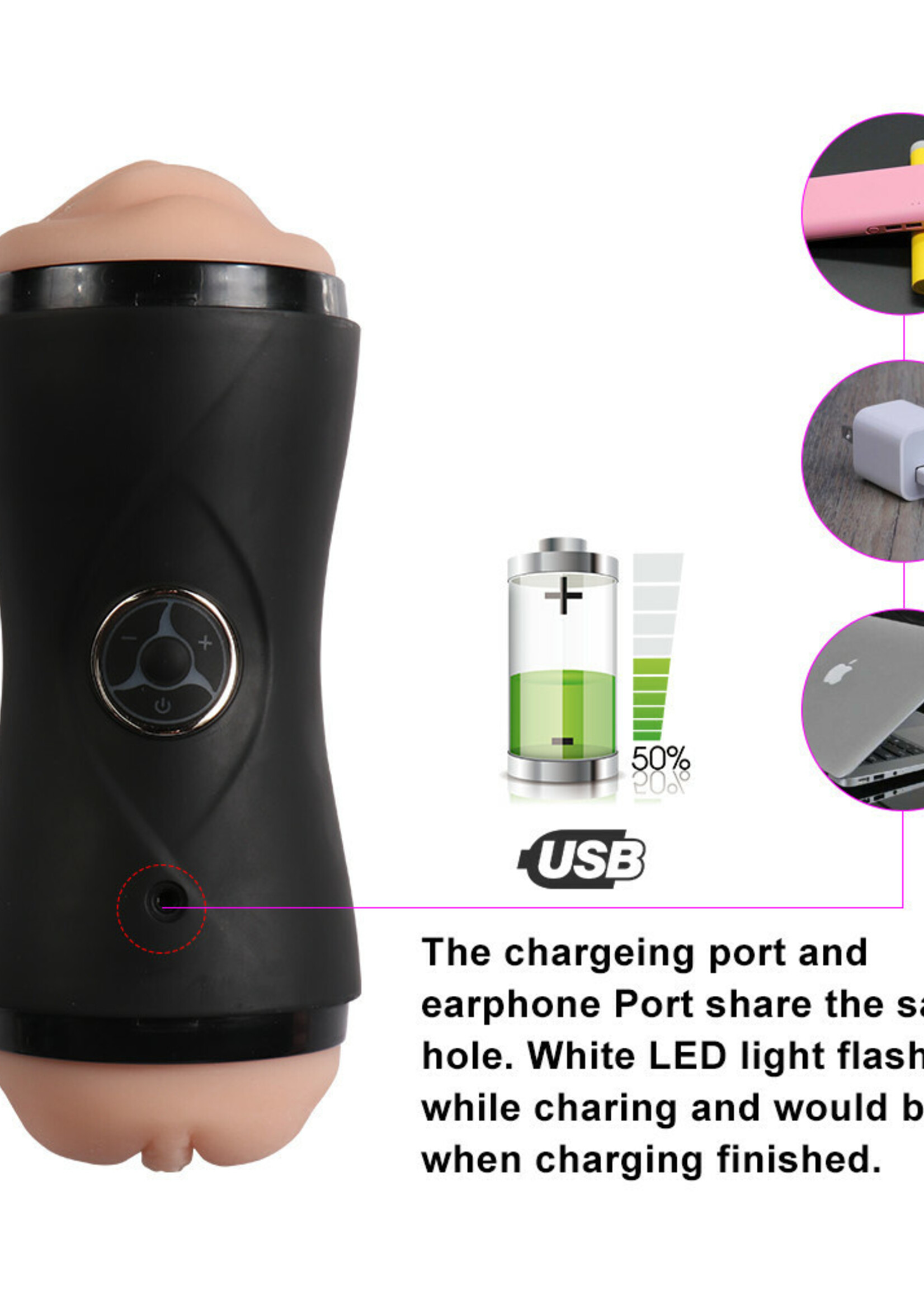 Dolls - Exclusive - Line Dolls Exclusive Line  - Zavier Double-end Vibrate Masturbator