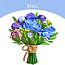 Sister Sophy Blauer saisonaler Blumenstrauß