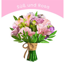 Rosa Saisonaler Blumenstrauß