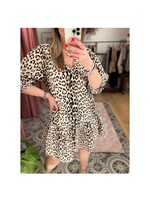 Alix The Label Woven Leopard Crispy Babydoll Dress