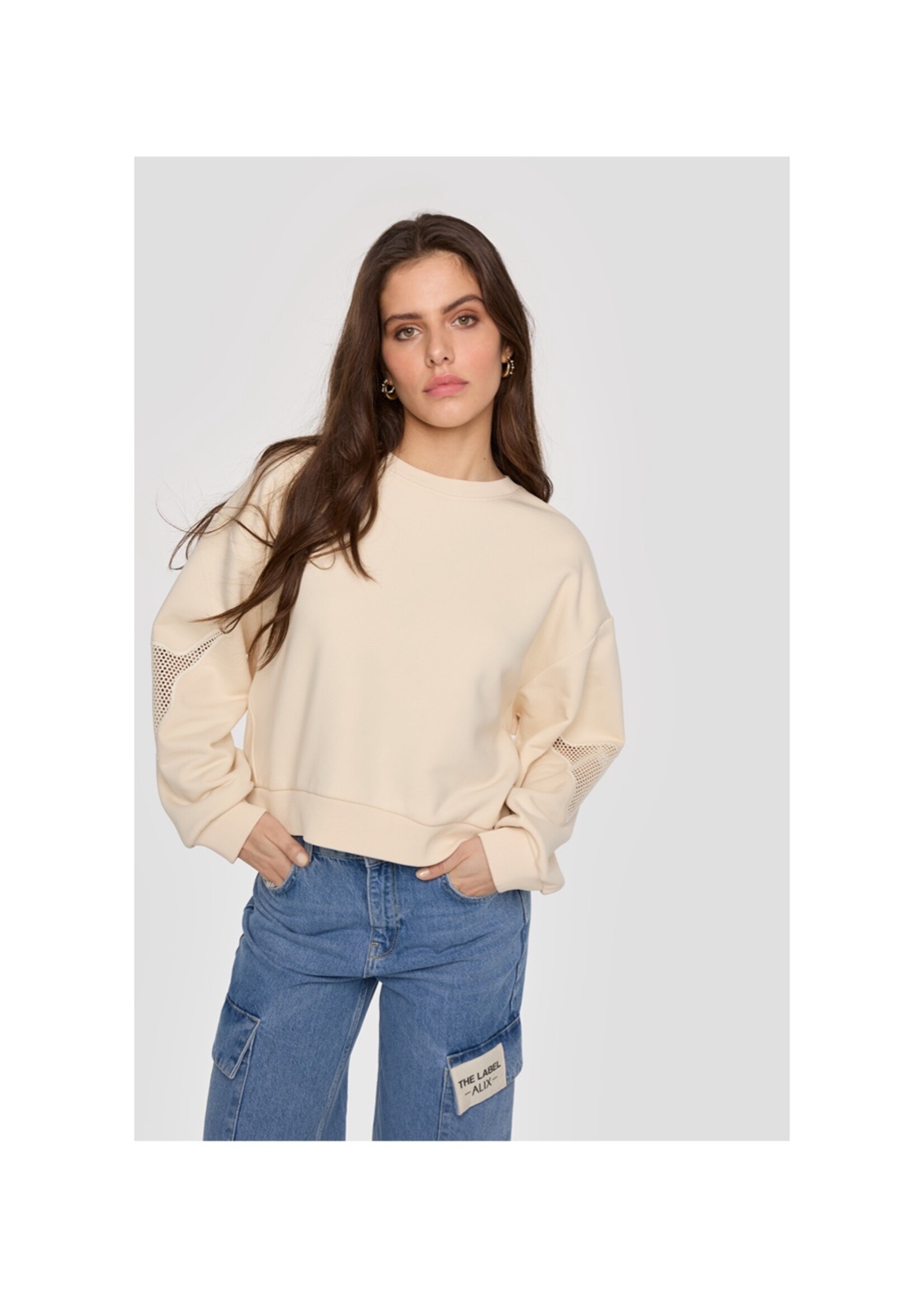 Alix The Label Knitted Mesh Sweater
