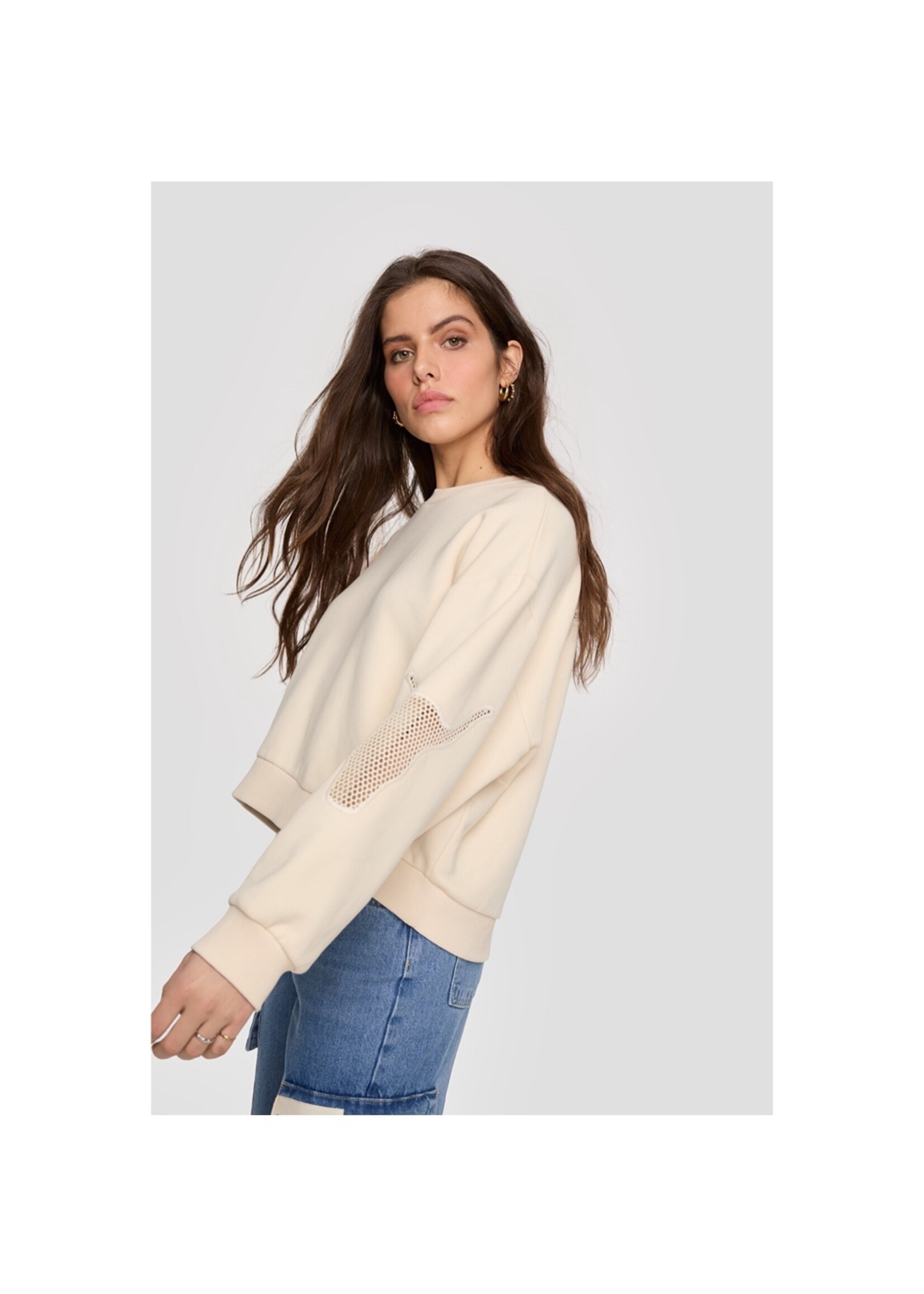 Alix The Label Knitted Mesh Sweater