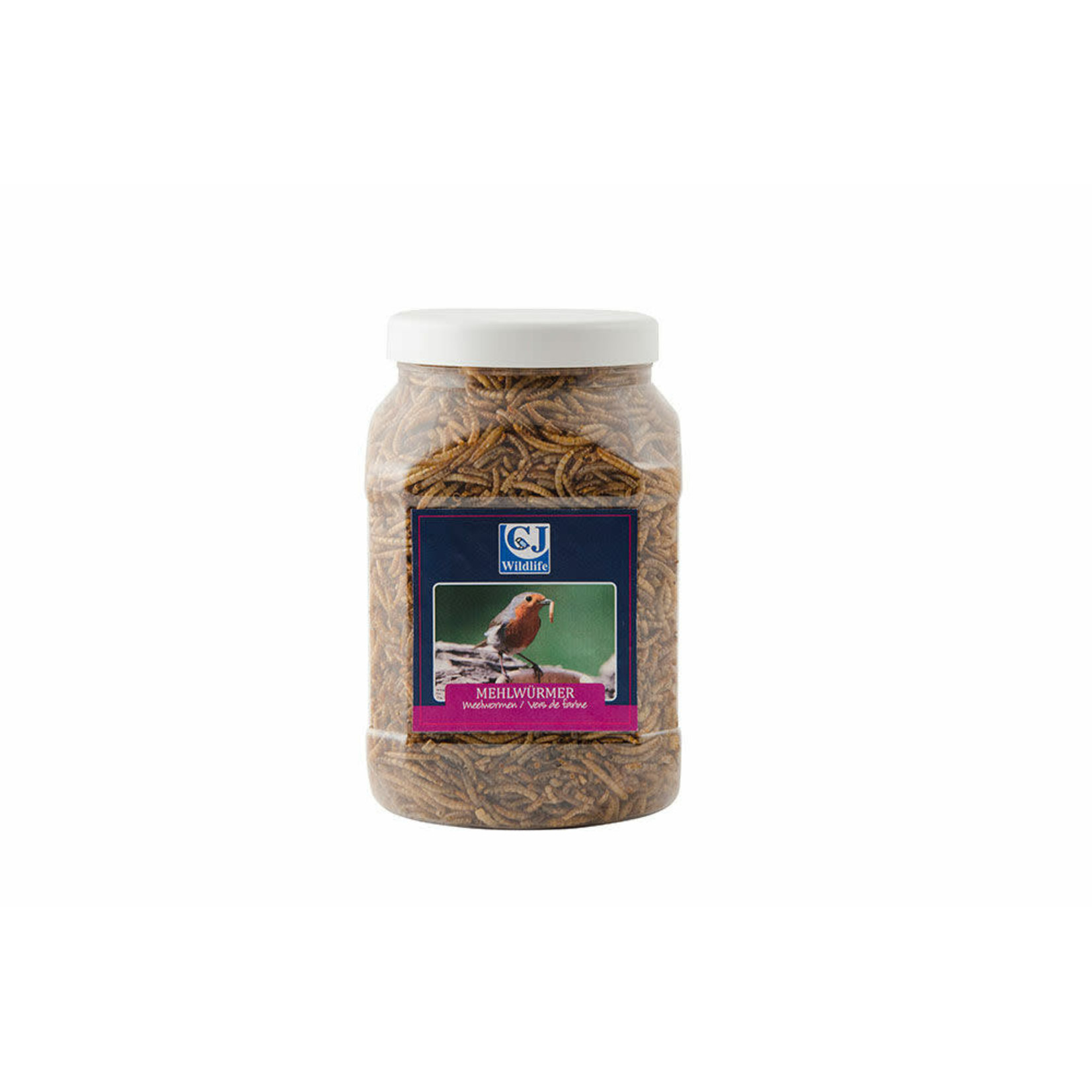 CJ Wildlife Gedroogde meelwormen pot 440gr