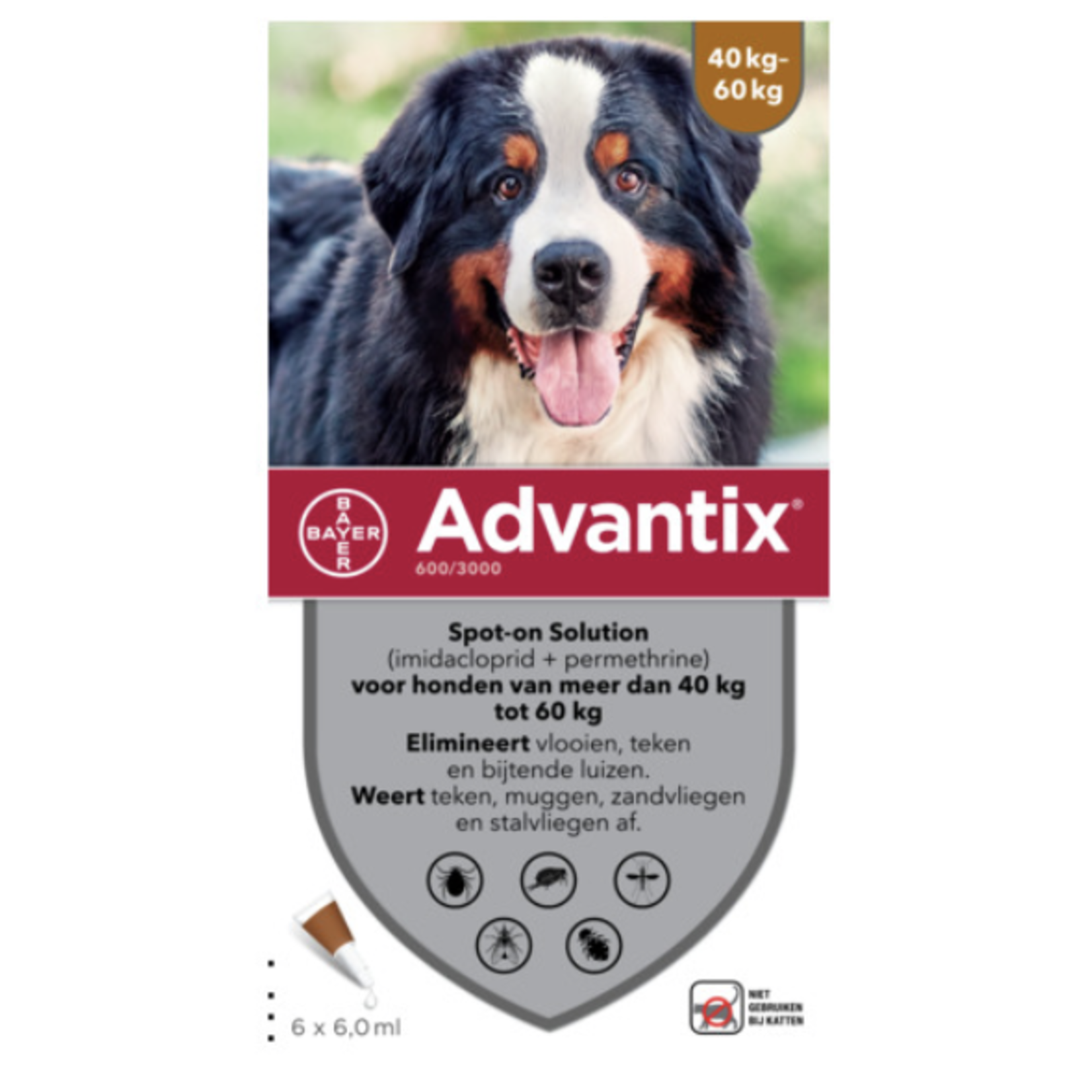 Advantix Advantix Spot-on 600: 40 - 60 kg / 6 pip