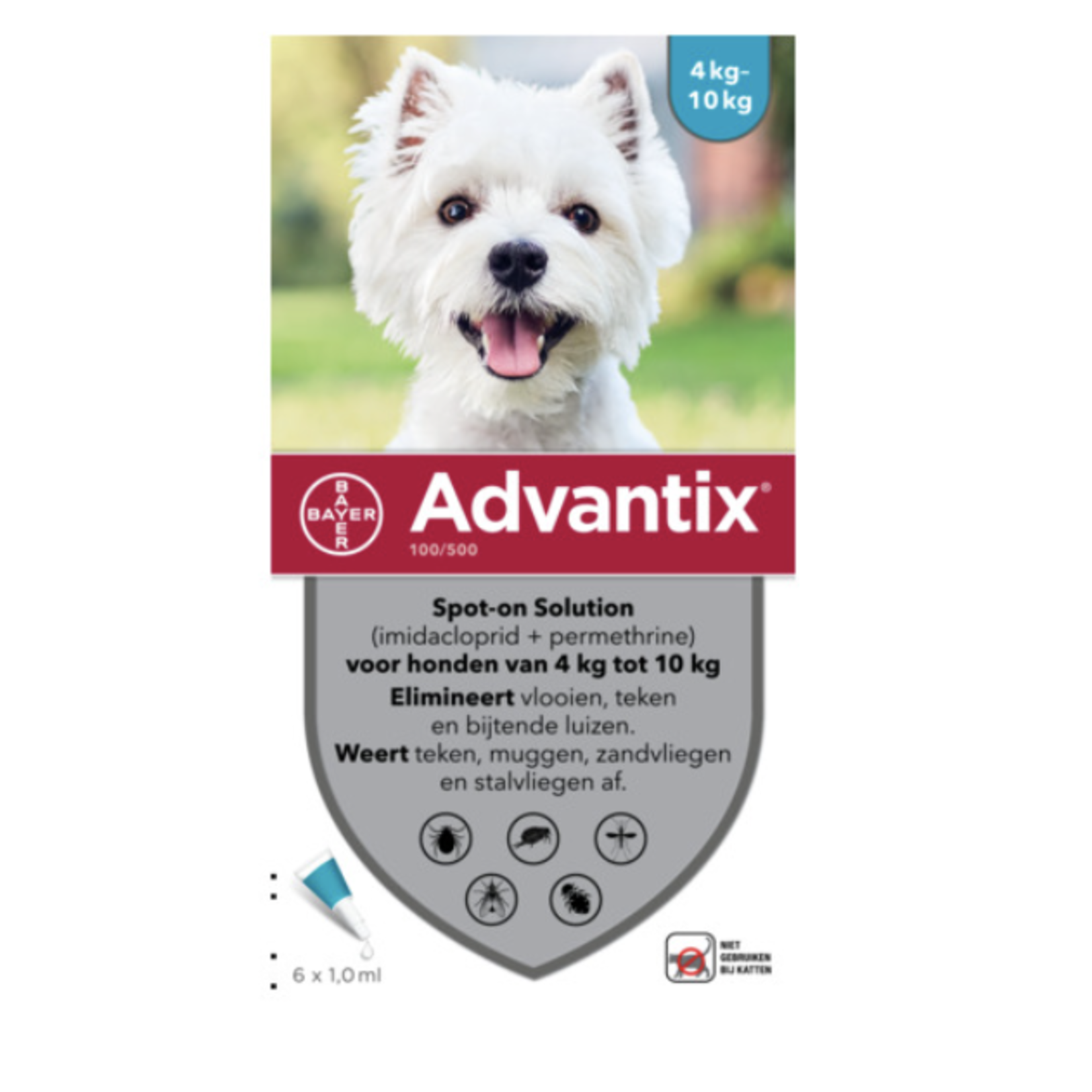 Advantix Advantix Spot-on 100  /4kg-10kg 6pip.