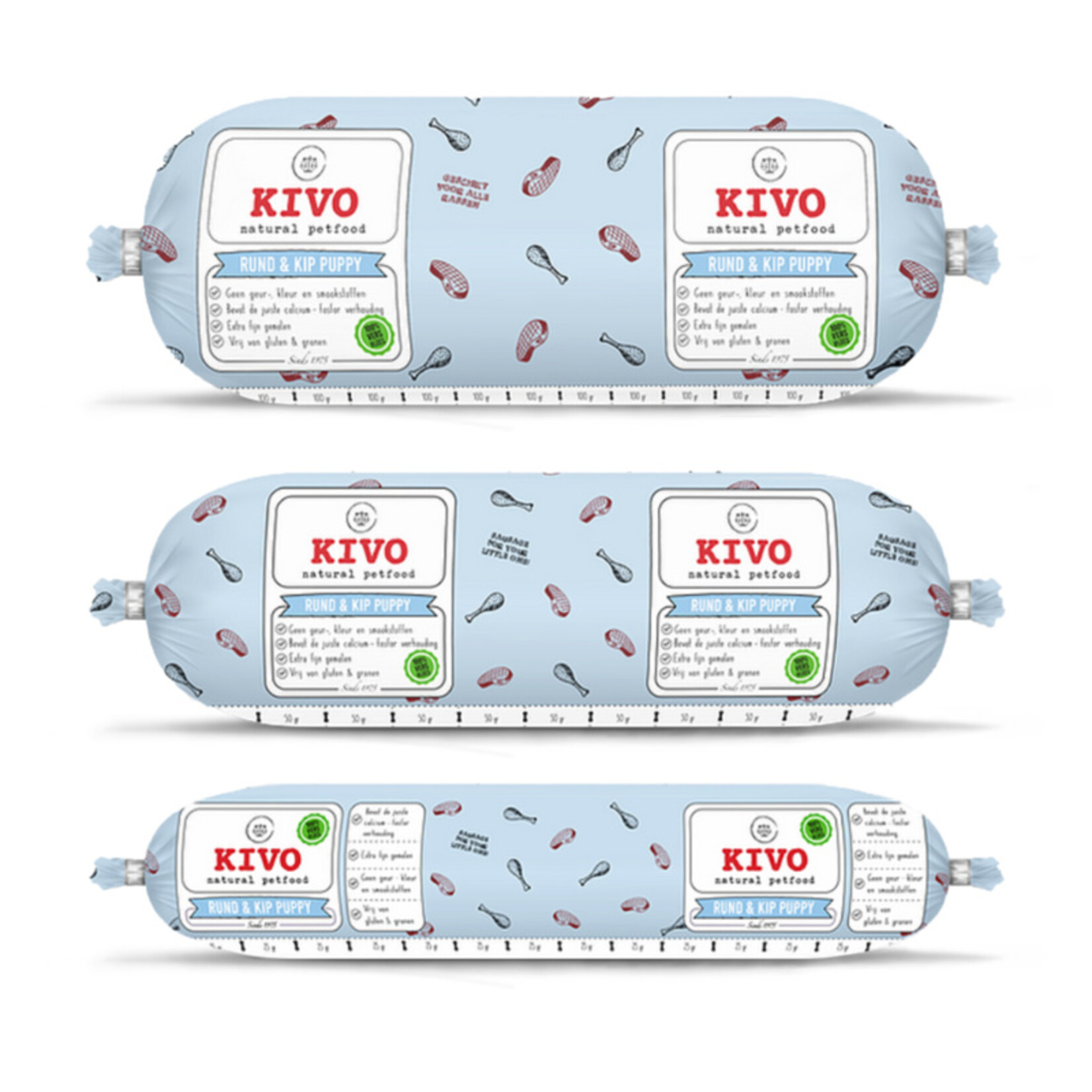 Kivo Kivo Rund & Kip Puppy Compleet 500gr