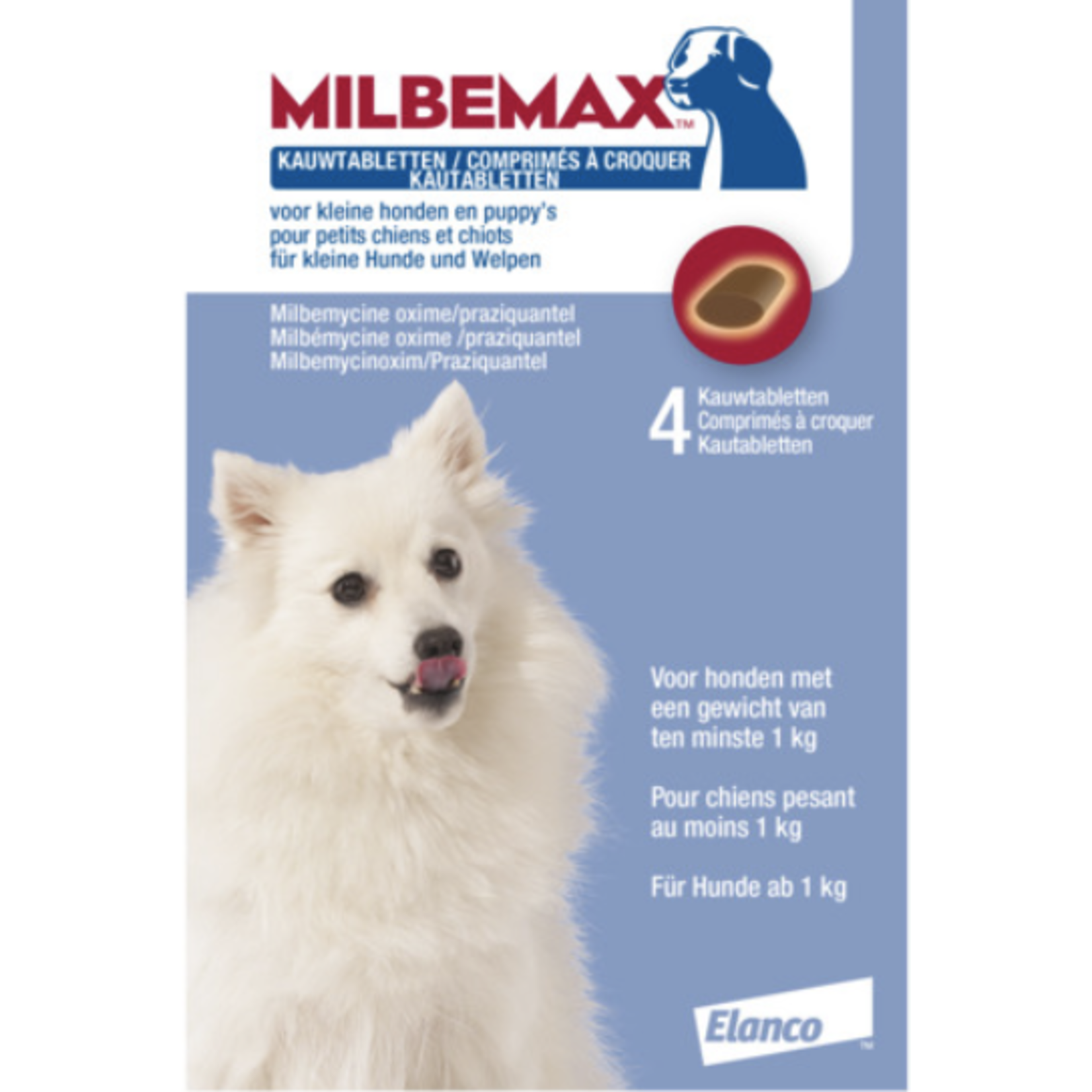 Elanco Milbemax Pup & Hond 0,5 - 5 kg  / 4 tab.