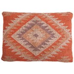 Lex & Max Rectangle Kelim Diamond 100x70 Terracotta