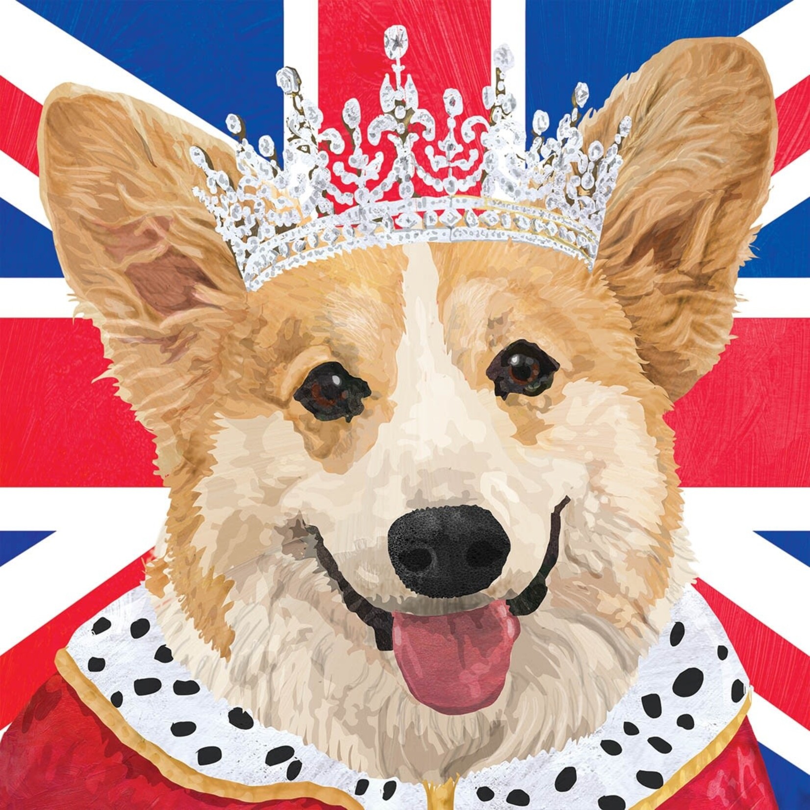 P&D Collections V.O.F. Royal Corgi Napkin 25x25