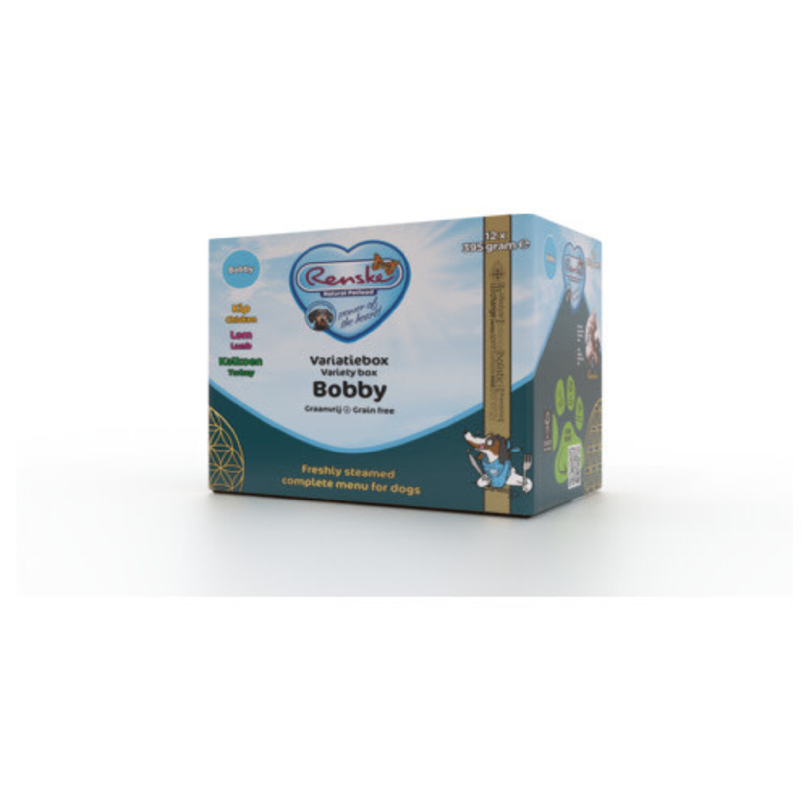Renske Multidoos Graanvrij (Bobby) 12 x 395gr  Kip Kalkoen/Lam