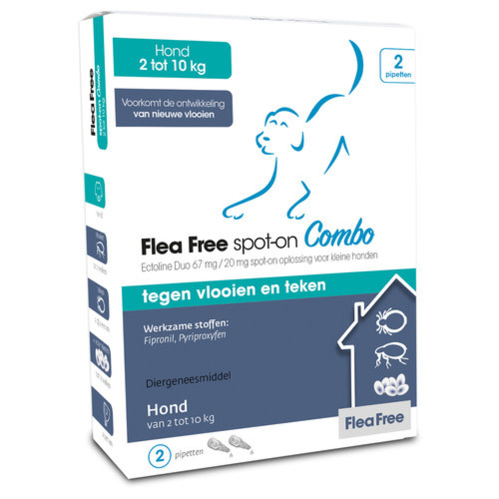 Flea Free Spot-On Combo Hond 2pip Small
