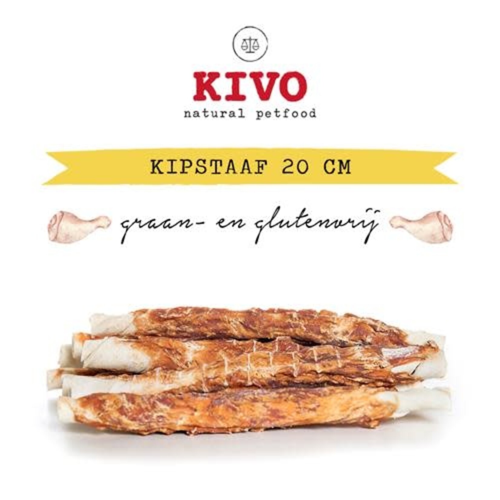 Kivo Kivo Kipstaafjes 20cm 500gr