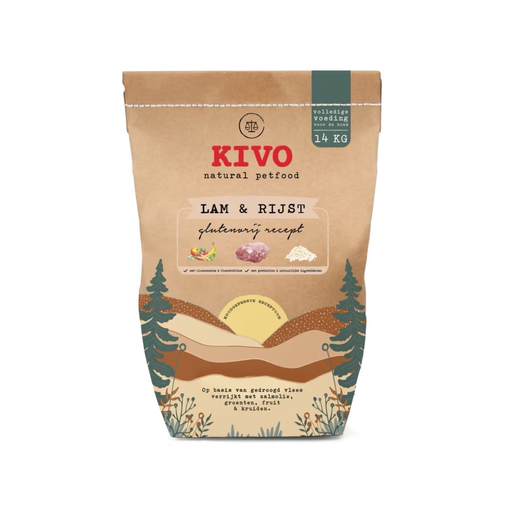 Kivo Lam & Rijst Koudgeperst Glutenvrij 14kg