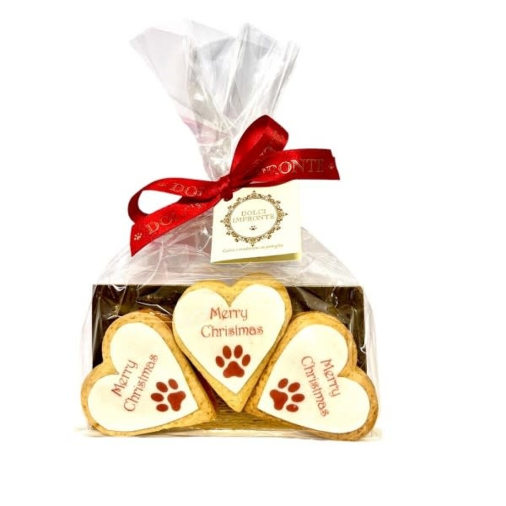 Dolci Impronte Bag Biscuit Merry Christmas Hearts 3st