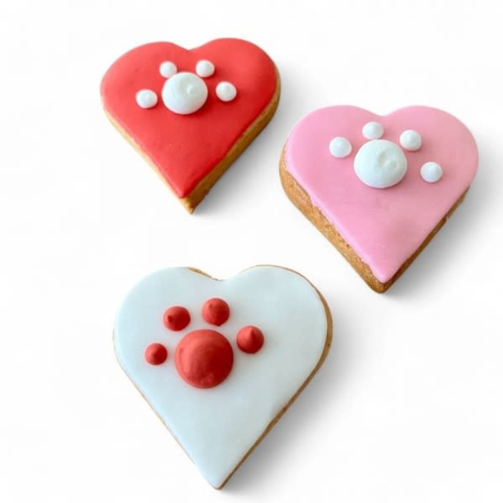 Dolci Impronte Tray Biscuits Hearts With Paw