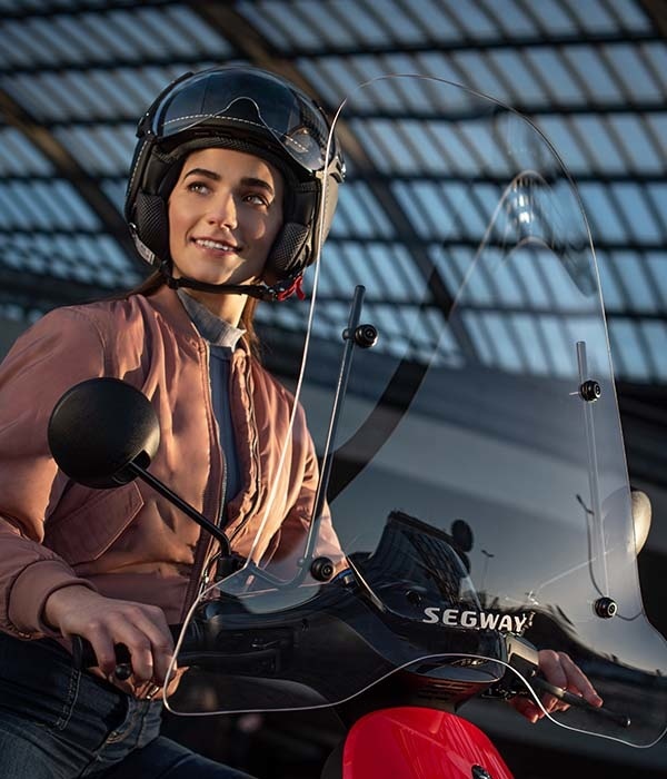 Segway E110SE Hoog windscherm inclusief bevestigingsset met zwarte beugel