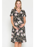 Querential Maternity Korte mouw, midi Jurk  A-line, V-hals