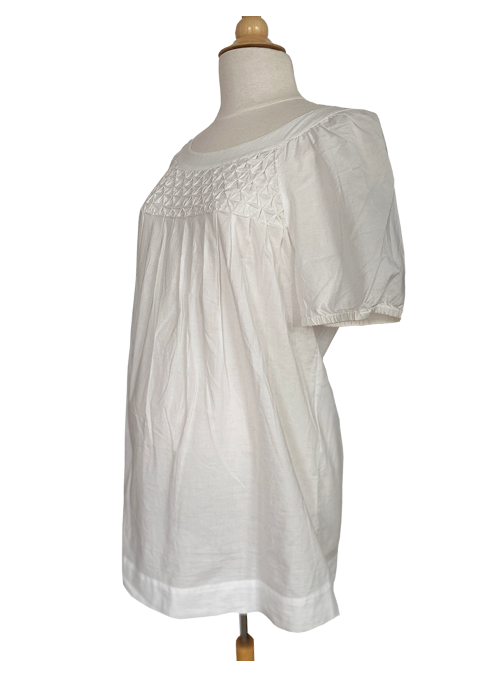 NOPPIES Blouse Ensenada Wit met Korte Mouw