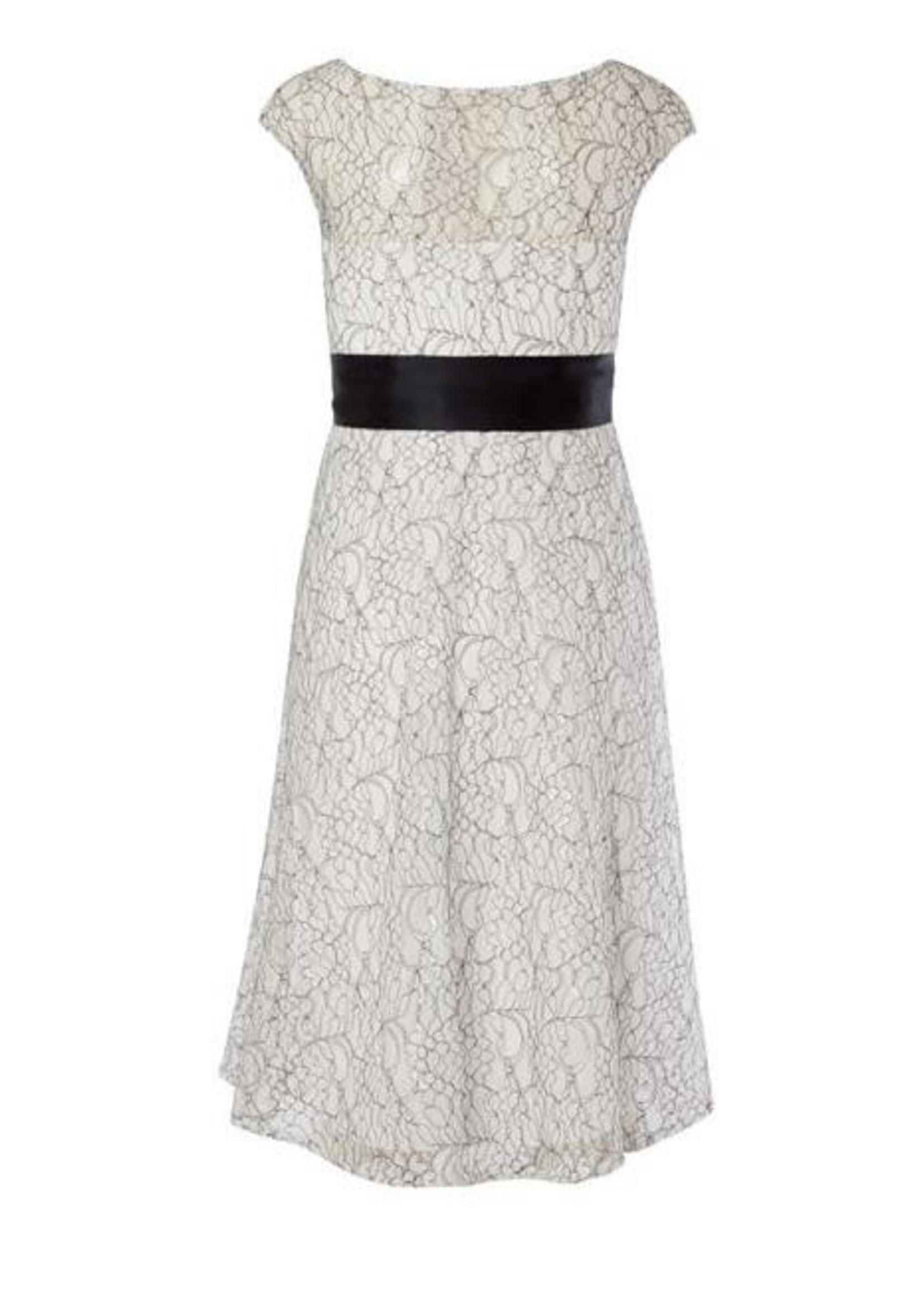 Tiffany Rose DAISY DRESS LACE IVORY+BLACK RIBBON 34-36 C-E