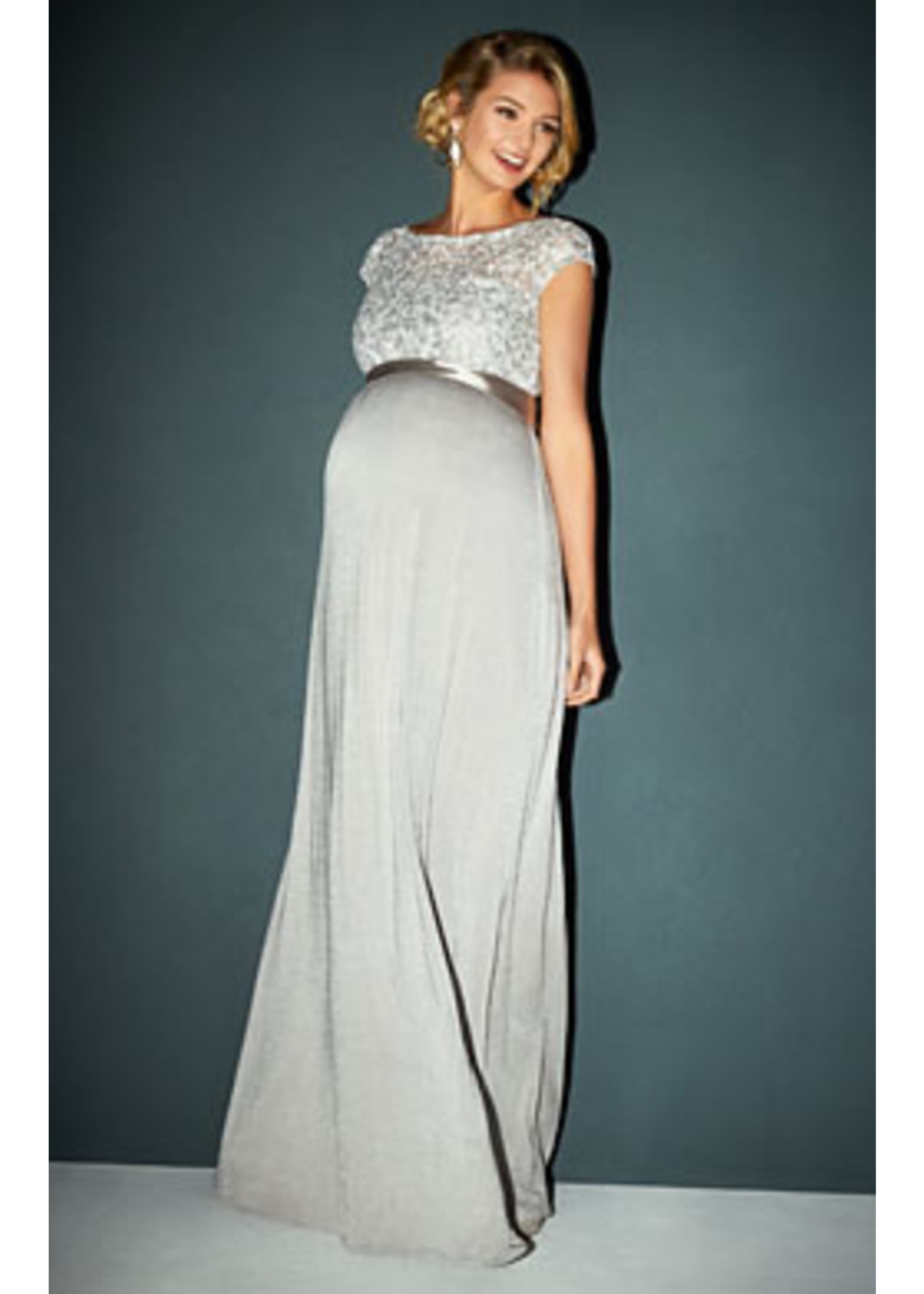 Tiffany Rose Mia Maternity Gown Dusky Truffle