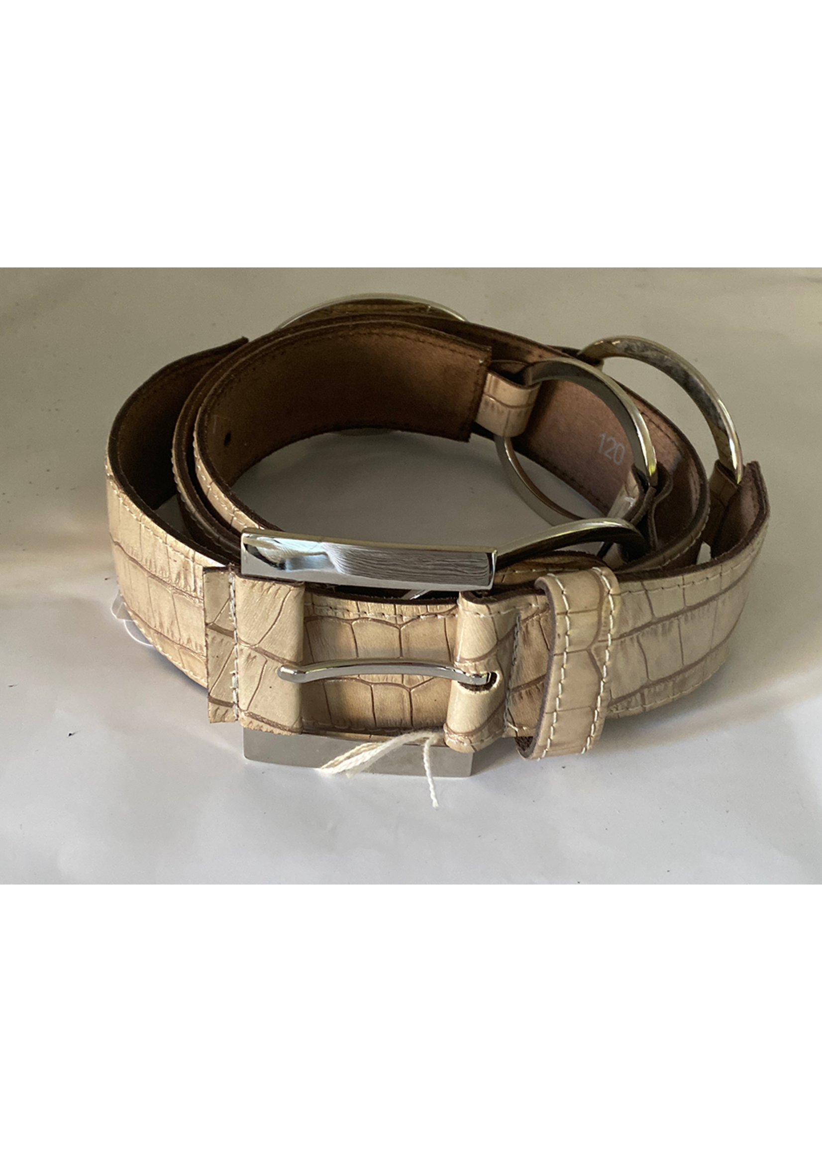 M&M Riem met metal detail, echte leer