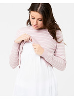 RIPE Sia Nursing Knit Dusty Pink / White