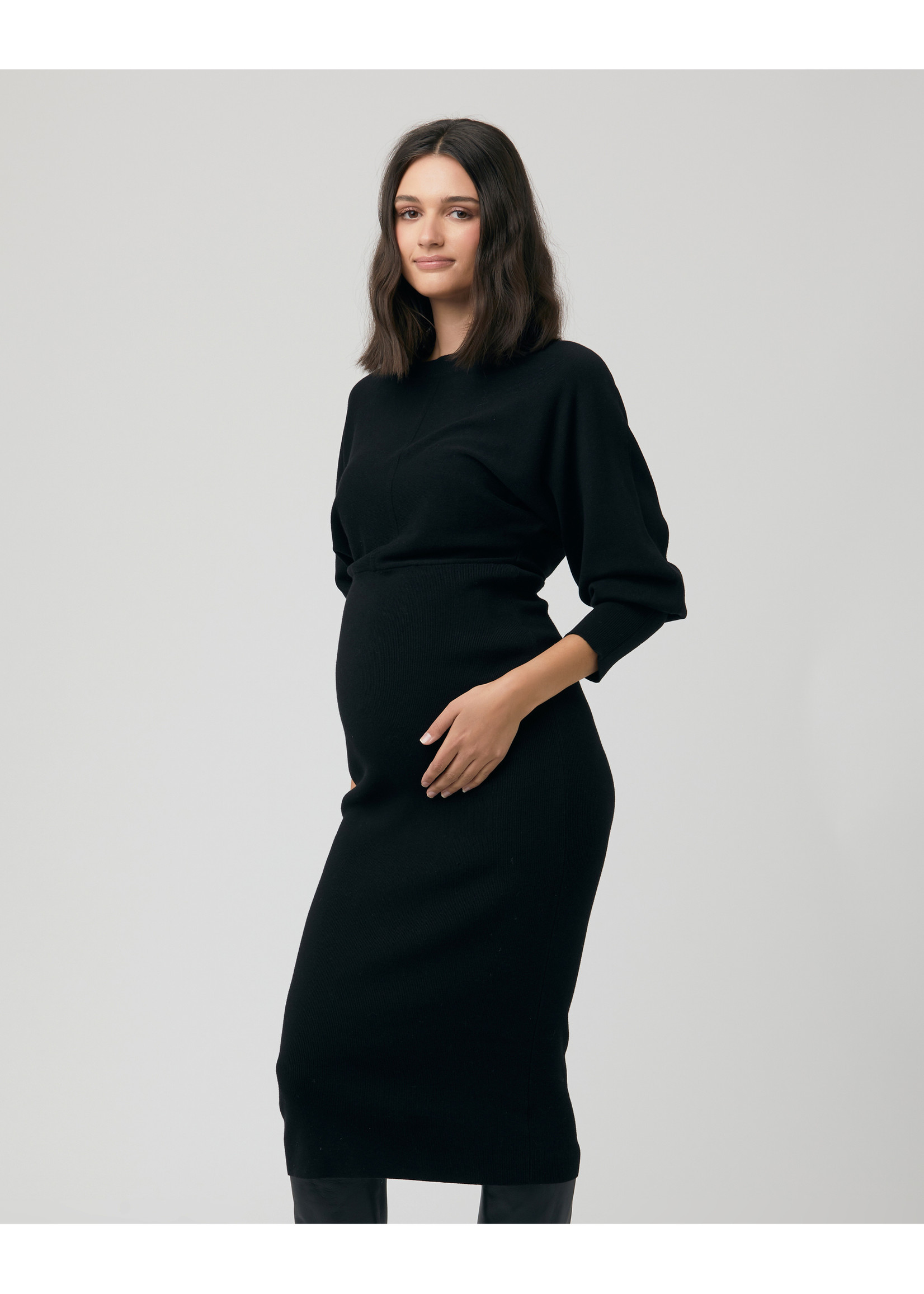RIPE Gebreide jurk, zwangerschapsjurk Sloane zwart