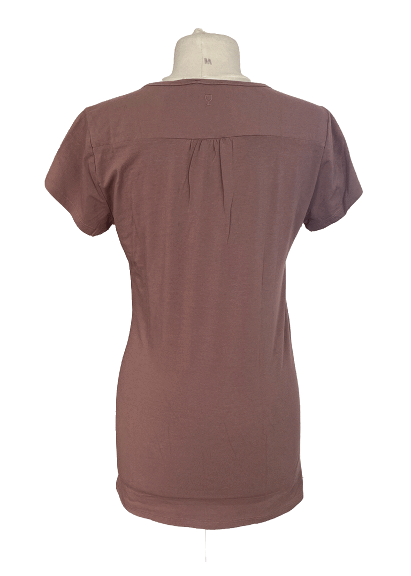 FRAGILE V-neck shirt Washed Cotton MS01X Lila Grey
