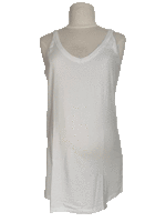 FRAGILE Summer Top Cotton Rib White