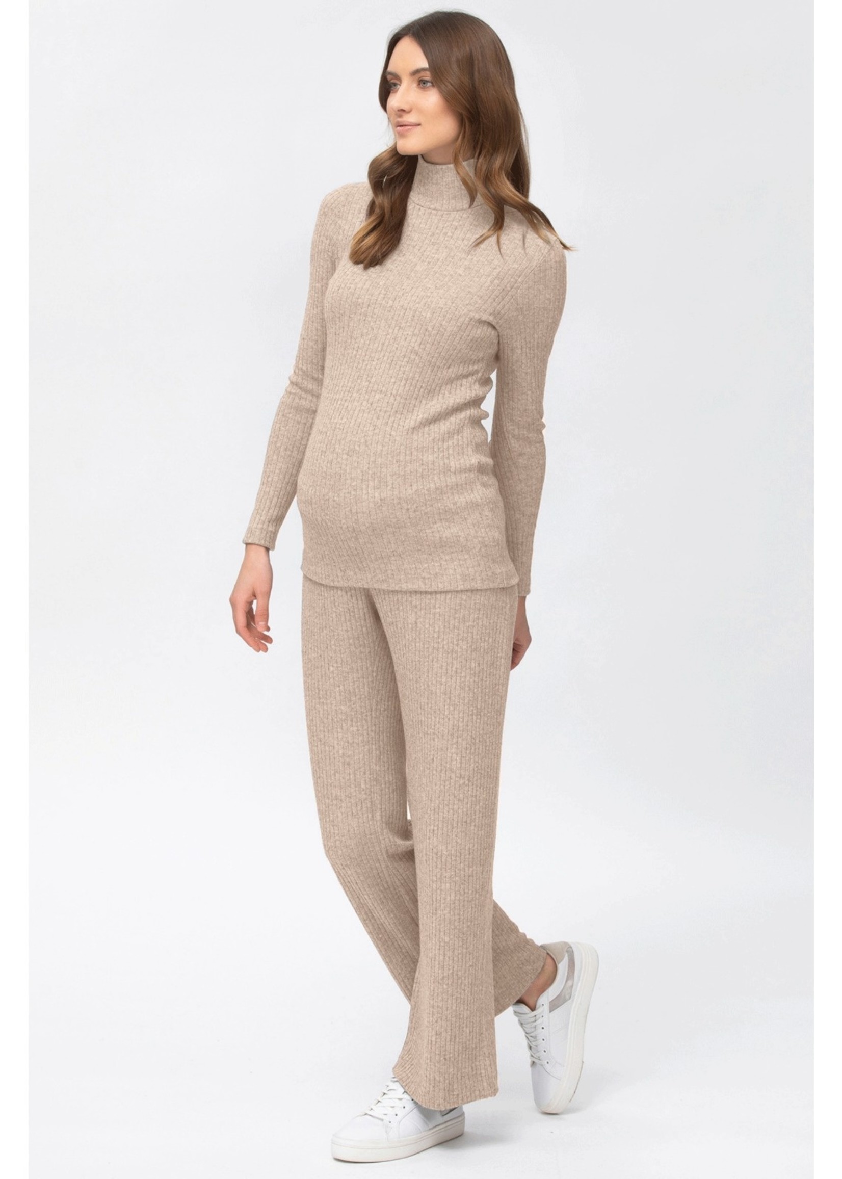 PIETRO BRUNELLI JUMPER THE CARLA TURTLENECK OATMEAL  HEATHER