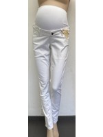 QUEEN MUM Witte broek 3507 Slim Fit