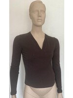 FRAGILE Split Neck Sweater, zwangerschapstrui, Brown