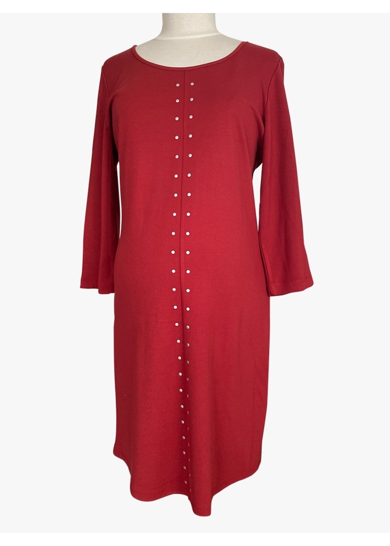 QUEEN MUM Zwangerschapsjurk / Jurk / Dress Rood met accent maat XL