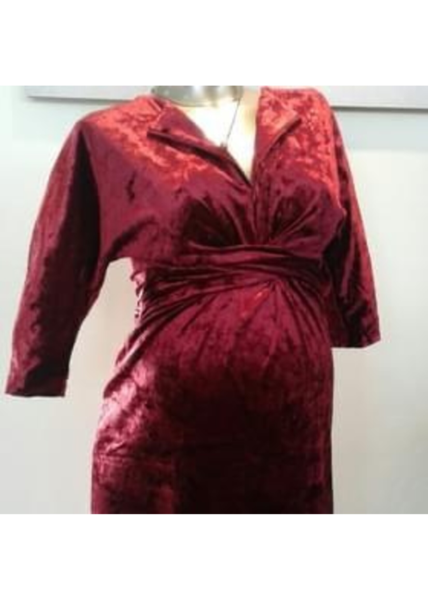 FRAGILE HUG ME DRESS D32 RED PLUM XS