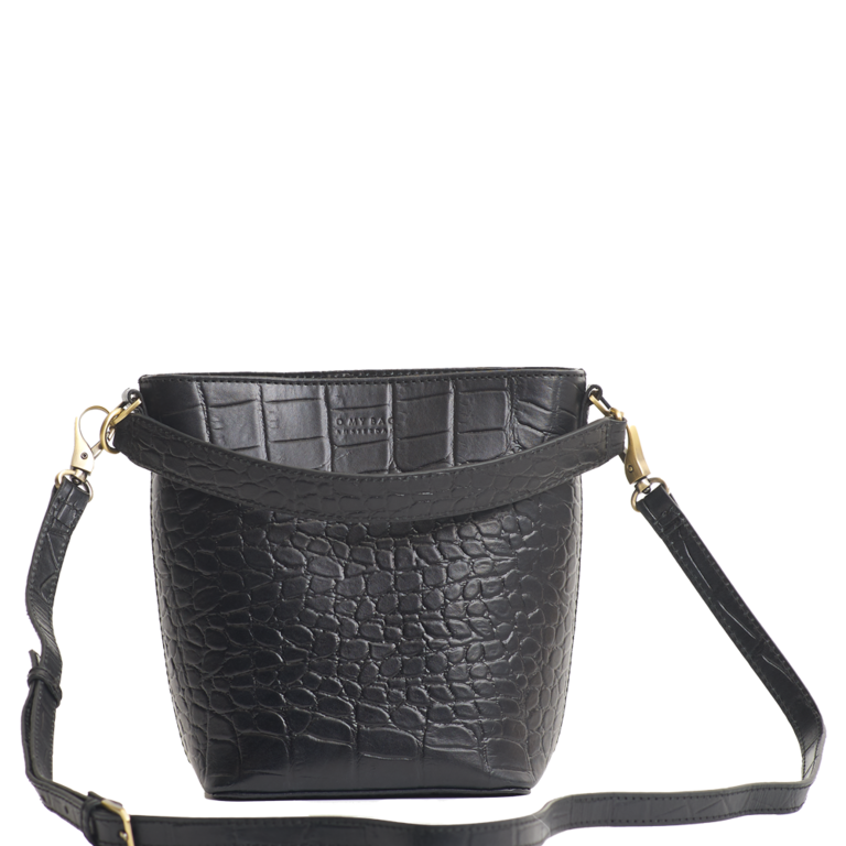 O My Bag O My Bag Bobbi Bucket Bag Midi Black Croco